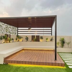 ديكورات خارجية خشبية